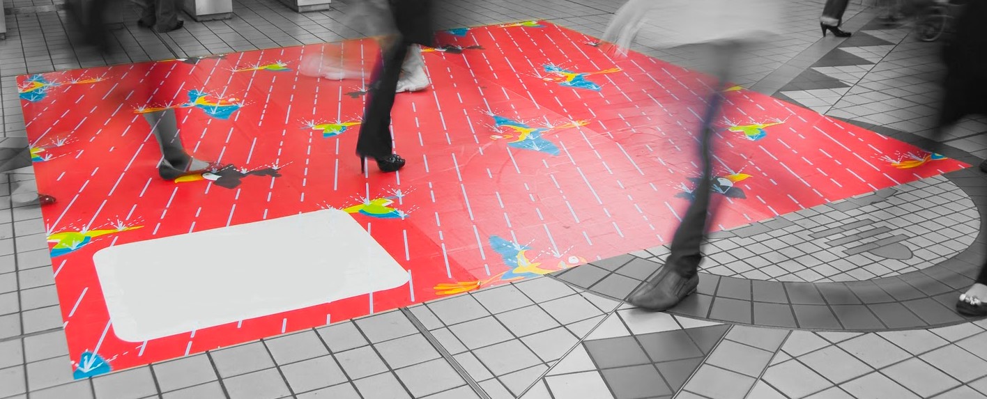 Exterior floor graphics vinyl