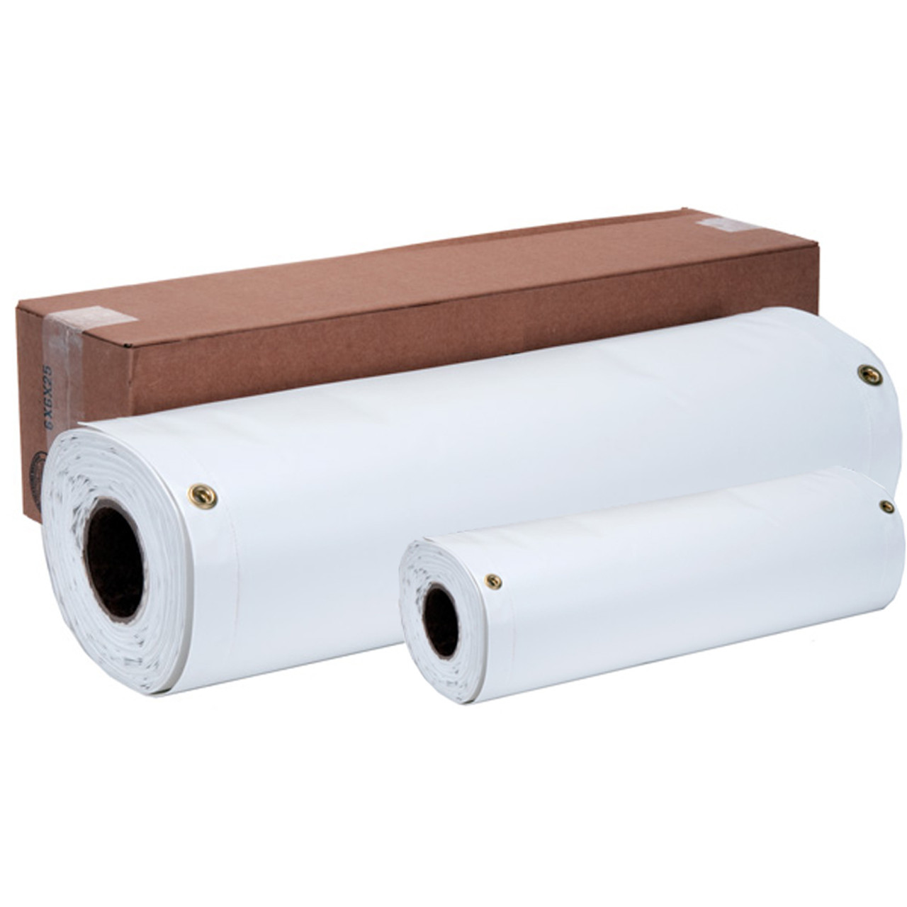 banner rolls with hem and grommets